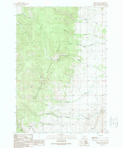 United States Geological Survey Brays Canyon, MT (1988, 24000-Scale) digital map