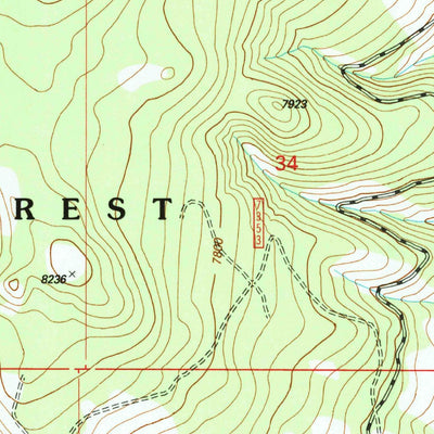 United States Geological Survey Brays Canyon, MT (1997, 24000-Scale) digital map