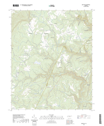 United States Geological Survey Brayton, TN (2022, 24000-Scale) digital map
