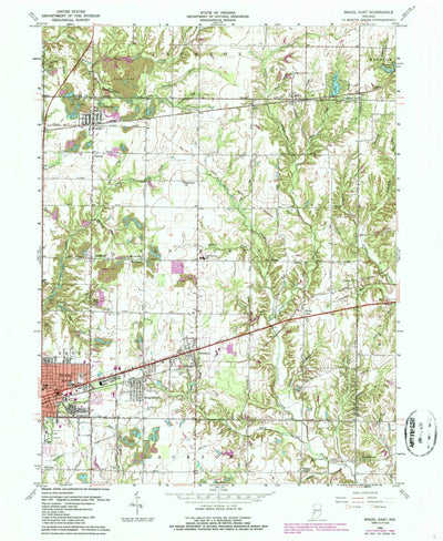 United States Geological Survey Brazil East, IN (1960, 24000-Scale) digital map