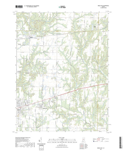 United States Geological Survey Brazil East, IN (2022, 24000-Scale) digital map