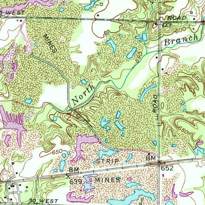 United States Geological Survey Brazil West, IN (1960, 24000-Scale) digital map