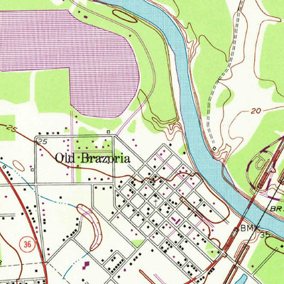 United States Geological Survey Brazoria, TX (1952, 24000-Scale) digital map