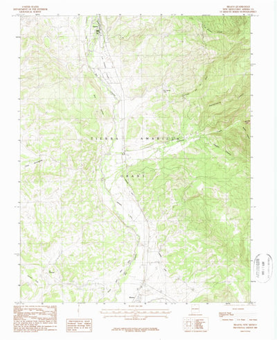 United States Geological Survey Brazos, NM (1983, 24000-Scale) digital map