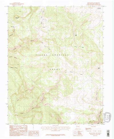 United States Geological Survey Brazos Peak, NM (1983, 24000-Scale) digital map