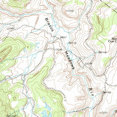 United States Geological Survey Brazos Peak, NM-CO (1955, 62500-Scale) digital map