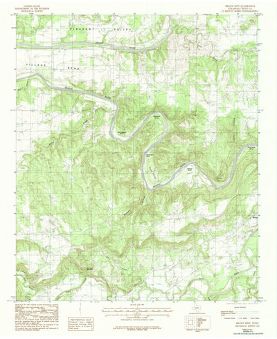 United States Geological Survey Brazos West, TX (1984, 24000-Scale) digital map