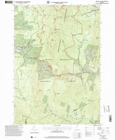 United States Geological Survey Bread Loaf, VT (1997, 24000-Scale) digital map