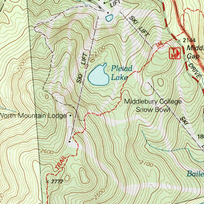 United States Geological Survey Bread Loaf, VT (1997, 24000-Scale) digital map