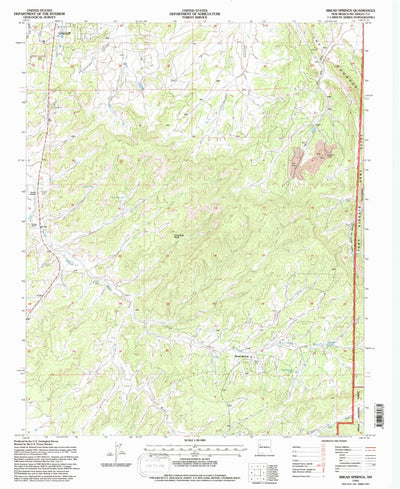 United States Geological Survey Bread Springs, NM (1995, 24000-Scale) digital map