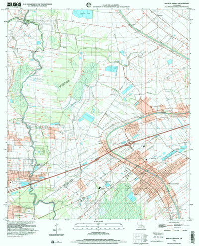 United States Geological Survey Breaux Bridge, LA (1998, 24000-Scale) digital map