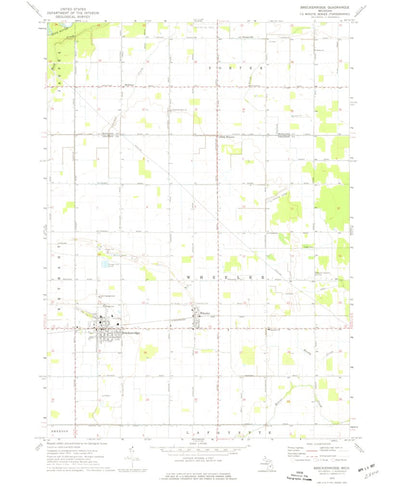 United States Geological Survey Breckenridge, MI (1973, 24000-Scale) digital map