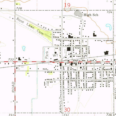 United States Geological Survey Breckenridge, MI (1973, 24000-Scale) digital map