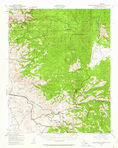 United States Geological Survey Breckenridge Mountain, CA (1943, 62500-Scale) digital map