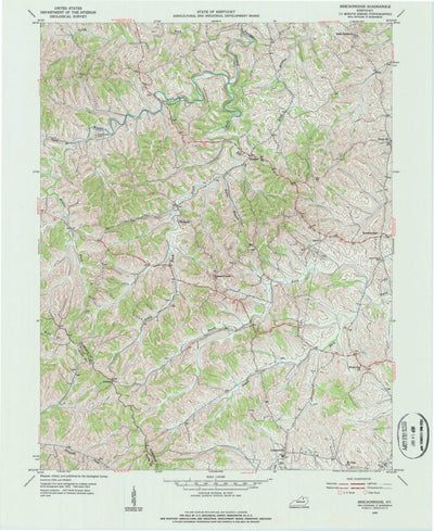 United States Geological Survey Breckinridge, KY (1953, 24000-Scale) digital map