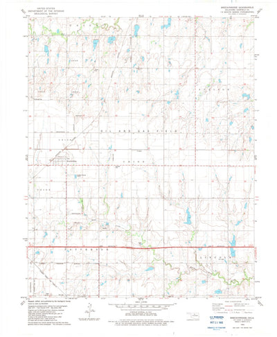 United States Geological Survey Breckinridge, OK (1982, 24000-Scale) digital map