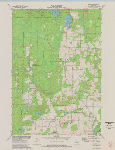 United States Geological Survey Breed, WI (1973, 24000-Scale) digital map