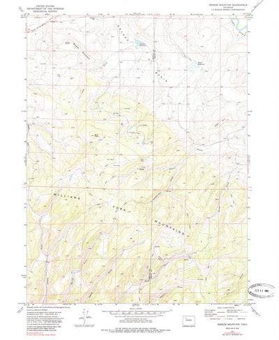 United States Geological Survey Breeze Mountain, CO (1971, 24000-Scale) digital map
