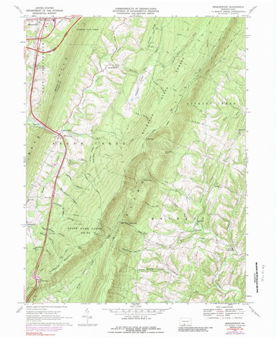 United States Geological Survey Breezewood, PA (1967, 24000-Scale) digital map