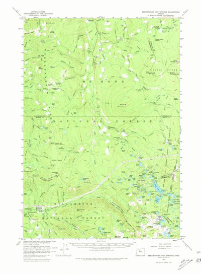 United States Geological Survey Breitenbush Hot Springs, OR (1961, 62500-Scale) digital map
