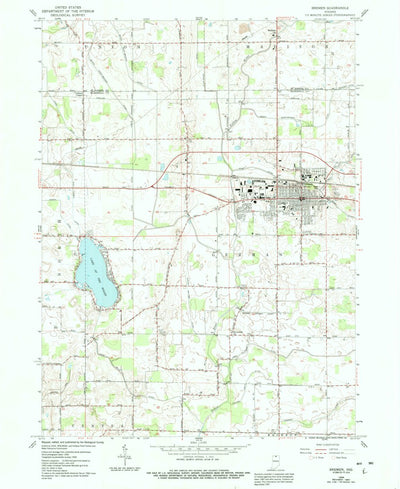 United States Geological Survey Bremen, IN (1958, 24000-Scale) digital map