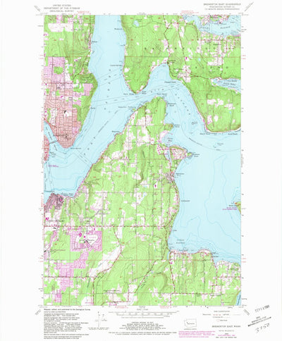 United States Geological Survey Bremerton East, WA (1953, 24000-Scale) digital map