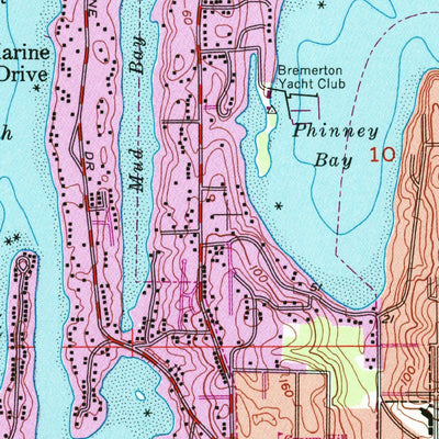 United States Geological Survey Bremerton West, WA (1953, 24000-Scale) digital map