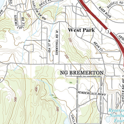 United States Geological Survey Bremerton West, WA (2020, 24000-Scale) digital map