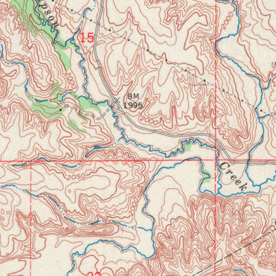 United States Geological Survey Brenham, KS (1968, 24000-Scale) digital map