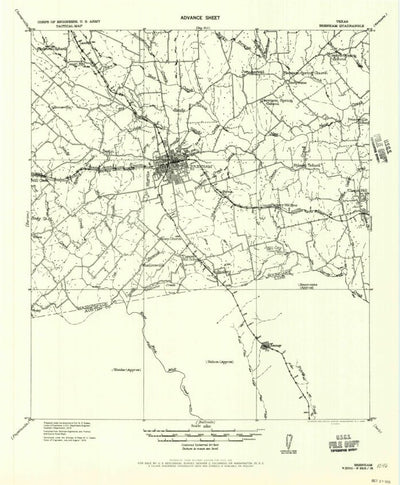 United States Geological Survey Brenham, TX (1956, 62500-Scale) digital map