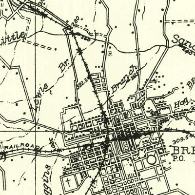 United States Geological Survey Brenham, TX (1956, 62500-Scale) digital map
