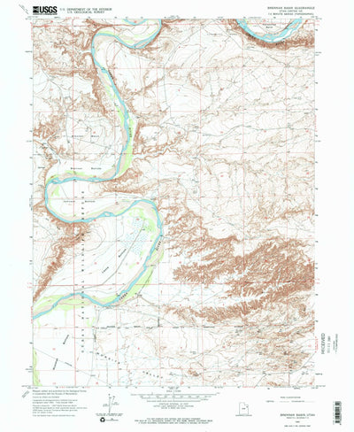United States Geological Survey Brennan Basin, UT (1964, 24000-Scale) digital map