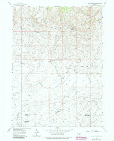 United States Geological Survey Brenton Springs, WY (1961, 24000-Scale) digital map