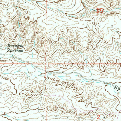 United States Geological Survey Brenton Springs, WY (1961, 24000-Scale) digital map