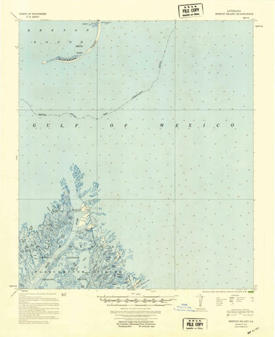 United States Geological Survey Breton Island, LA (1953, 62500-Scale) digital map