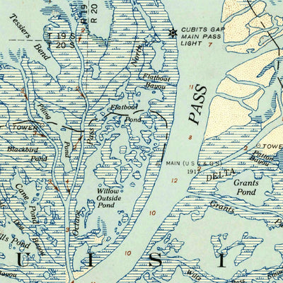 United States Geological Survey Breton Island, LA (1953, 62500-Scale) digital map