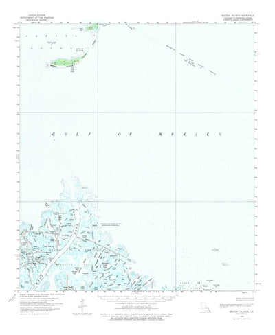 United States Geological Survey Breton Island, LA (1958, 62500-Scale) digital map