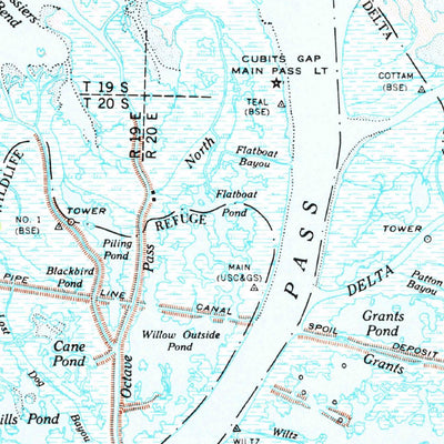 United States Geological Survey Breton Island, LA (1958, 62500-Scale) digital map