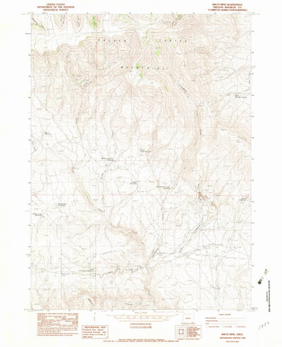 United States Geological Survey Bretz Mine, OR (1982, 24000-Scale) digital map