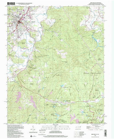 United States Geological Survey Brevard, NC-SC (1997, 24000-Scale) digital map