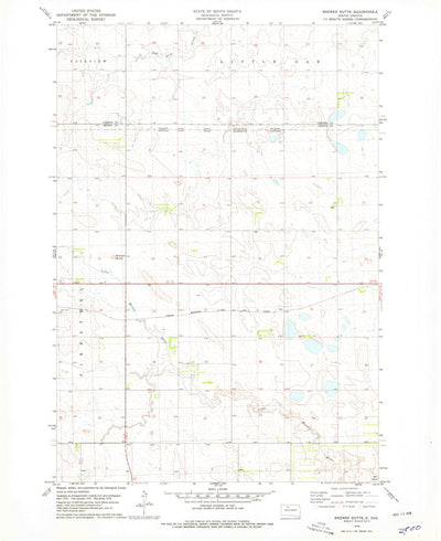 United States Geological Survey Brewer Butte, SD (1978, 24000-Scale) digital map
