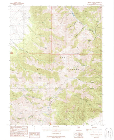 United States Geological Survey Brewer Canyon, NV (1988, 24000-Scale) digital map