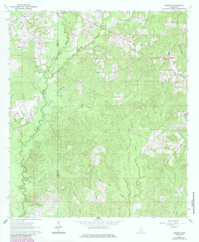 United States Geological Survey Brewer, MS (1963, 24000-Scale) digital map