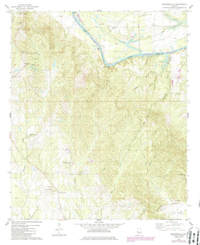 United States Geological Survey Brewersville, AL (1974, 24000-Scale) digital map