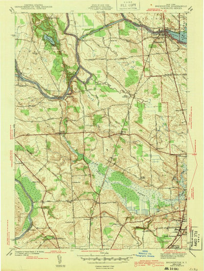 United States Geological Survey Brewerton, NY (1943, 31680-Scale) digital map