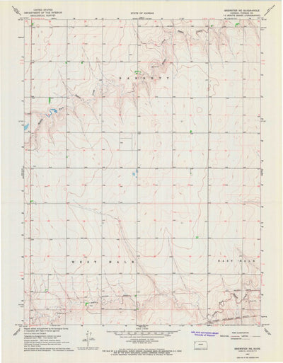 United States Geological Survey Brewster NE, KS (1967, 24000-Scale) digital map