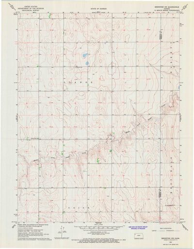 United States Geological Survey Brewster NW, KS (1966, 24000-Scale) digital map