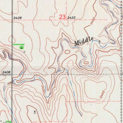 United States Geological Survey Brewster NW, KS (1966, 24000-Scale) digital map