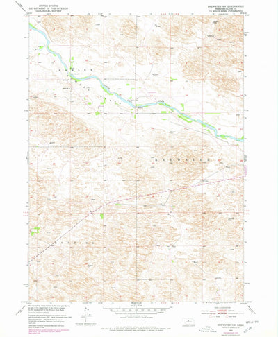 United States Geological Survey Brewster NW, NE (1952, 24000-Scale) digital map
