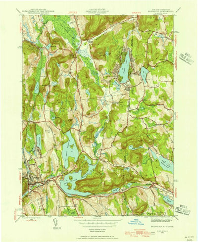 United States Geological Survey Brewster, NY-CT (1943, 31680-Scale) digital map